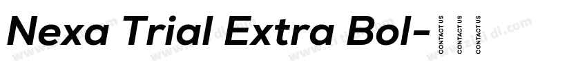 Nexa Trial Extra Bol字体转换